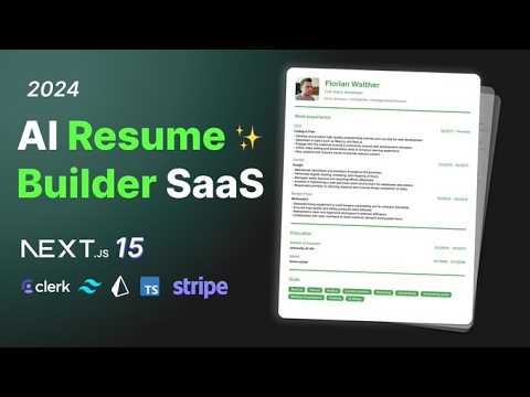 Build An AI Resume Builder SaaS Application (Next.js 15, Stripe Checkout, Hook Form, TypeScript)