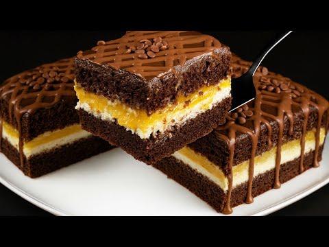 Dieser Schokoladenkuchen ist ein echter Zitrusfruchtgenuss: feucht und zart. 🍊