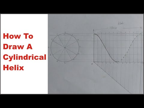 How to Draw a Helix in Engineering Drawing | How to Draw a Cylindrical Helix Curve | What is Helix?