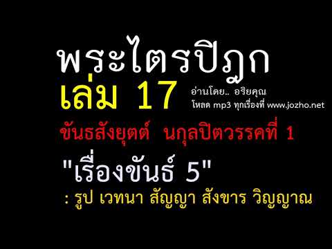 17.01 ขันธสังยุตต์ ประมวลเรื่อง.. ขันธ์ 5  [ รูป เวทนา สัญญา สังขาร วิญญาณ ]