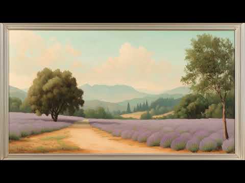 Serene Lavender Fields | Relaxing Nature Art for TV Background | Framed Beauty by Froloy