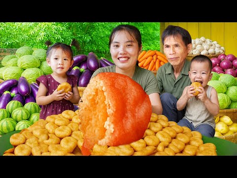 How to make donuts, harvest squash at the market, grandfather meets grandson again