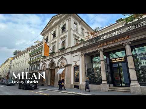 Milan Luxury District 🇮🇹 | Montenapoleone & Fashion Streets • 4K City Walk