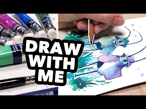 ☆ Drawing Some Beetles in Raincoats! ☆ Sketchbook Session & Upcrate unboxing
