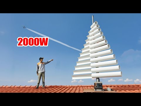 Free Electricity at Home! DIY Power Generator from PVC Pipes & Old Washing Machine