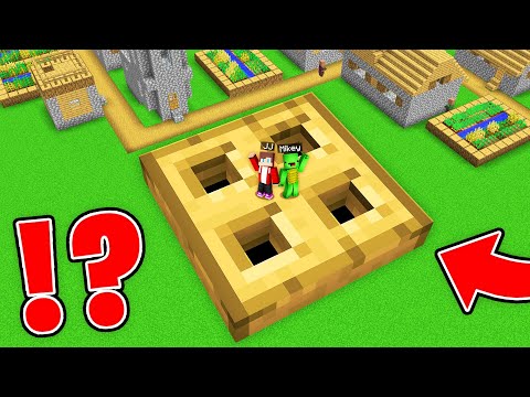 JJ and Mikey Found THE BIGGEST TRAPDOOR in VILLAGER in Minecraft Maizen!