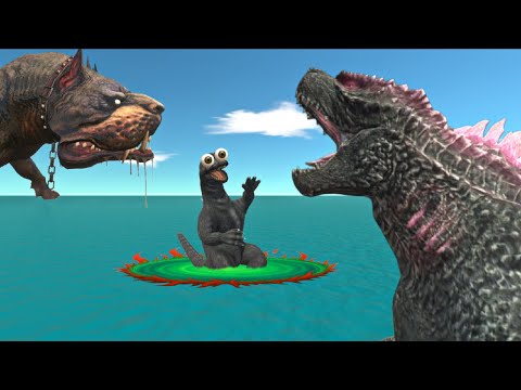 Avoid Three Dog and Rescue Lion King from Godzilla - Animal Revolt Battle Simulator