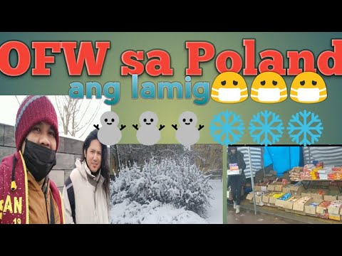 buhay sa poland, snow everywhere,ang lamig/silipin ang palengke ng poland🍘🍅❄⛄⛄❄❄