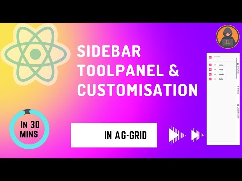 React Ag-Grid Tutorial: Dynamic Column Visibility (Hide/Show) using Sidebar | Codenemy Tutorial