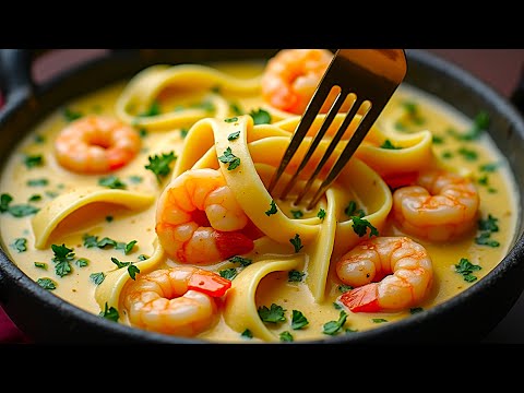 Ich habe noch nie etwas so Leckeres gegessen – Cremige Garnelen-Pasta!
