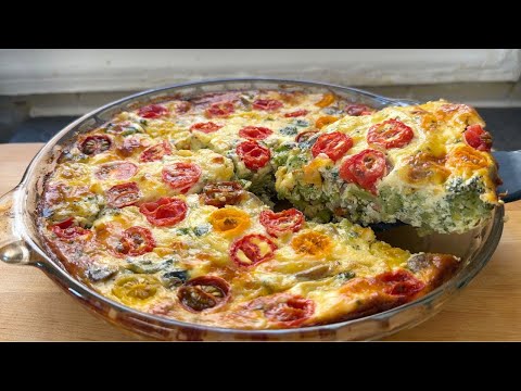 Healthy Vegetable Quiche Recipe! Easy and super flavorful!!