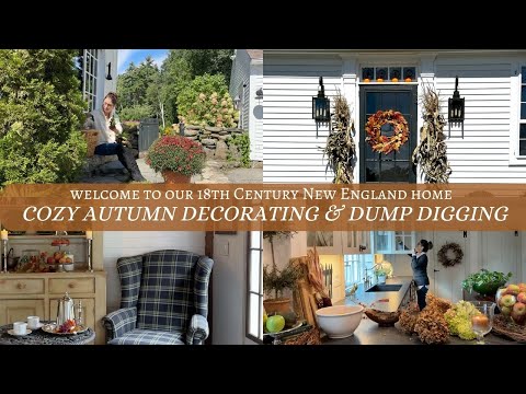 Autumn decorating and dump digging at Sugarwood, an 18th century New England home in the countryside