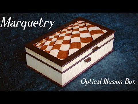 Marquetry Optical Illusion Box