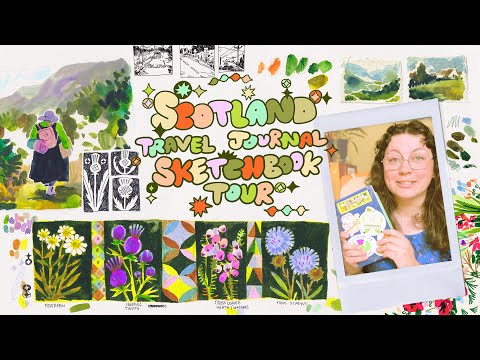Sketchbook Tour .ೃ࿔ I filled a sketchbook in Scotland