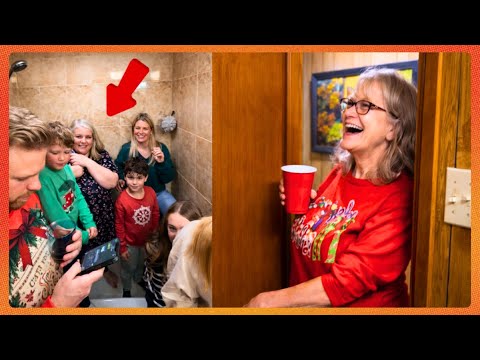 Everyone Hiding in the Bathroom Until Grandma Finally Notices 😂