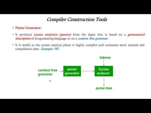 Compiler Construction Tools