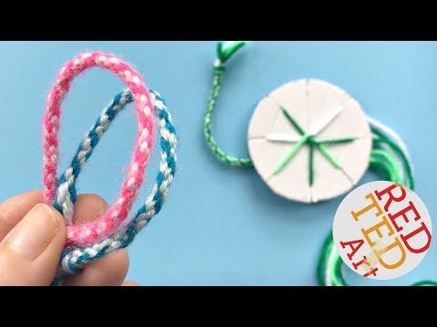 EASY How to make friendship bracelets with a cardboard disk - DIY Kumihimo Bracelets