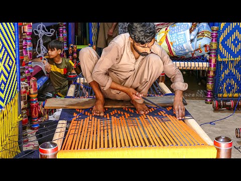 Traditional Cot Process: Young Guy Make Intricate Bed Woven Design | Stunning Cot Weaving Technique