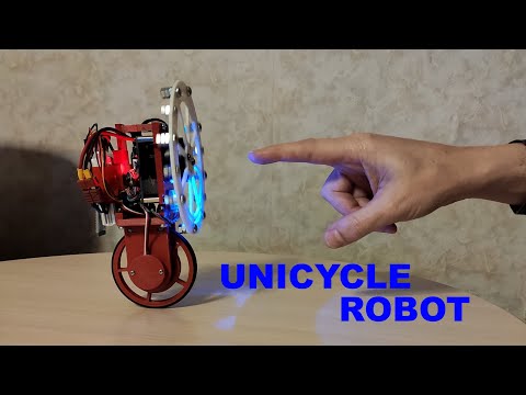 Unicycle balancing robot with reaction wheel (open source)