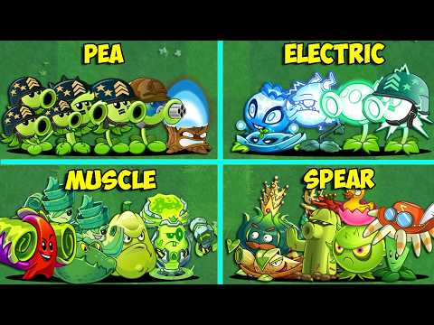 Random 21 Team 5 Plants Vs All Zombies - Who Will Win? - Pvz 2 Team Plant vs Team Plant