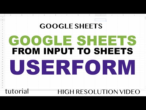 Google Sheets UserForm - Send Data from Form to Spreadsheet