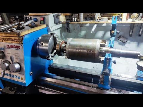 Ремонт сломанного вала ротора электромотора 7,5кВт.