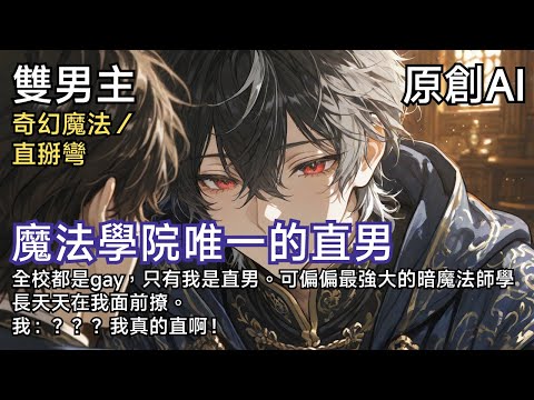 【原創AI雙男主】《魔法學院唯一的直男》全校都是gay，只有我是直男。可偏偏最強大的暗魔法師學長天天在我面前撩。我：？？？我真的直啊！ #雙男主 #BL #小說