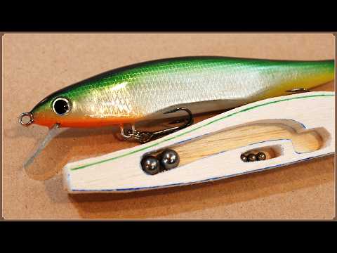 How to Make a Weight Transfer System Fishing Lure. || Balsa Wood Minnow.