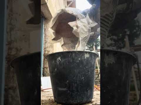 Making our mortar for the wall