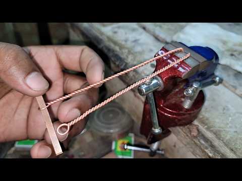 How to make a copper twisted ring with ! Copper ring making process