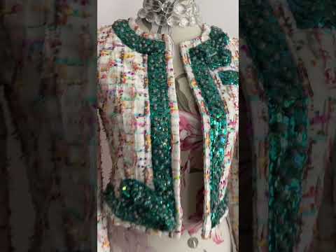 Bye bye teal beaded trim #sewing #beading