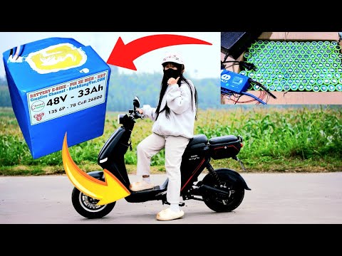 DIY 48V 33Ah E-Bike Battery | 78×26800 Cells (5600mAh) | 13S6P Pack Built for My Daughter’s Scooter