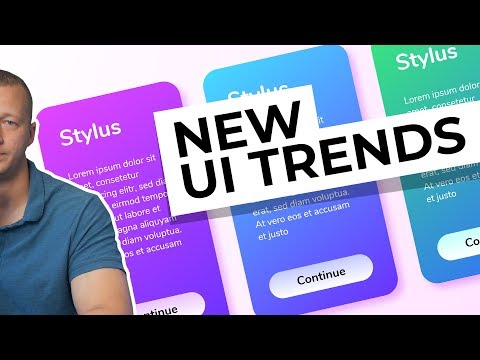 New UI Design Trends - Vibrant Gradients & Colored Drop Shadows!