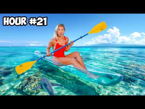 I Survived 24 Hours in a Transparent Kayak