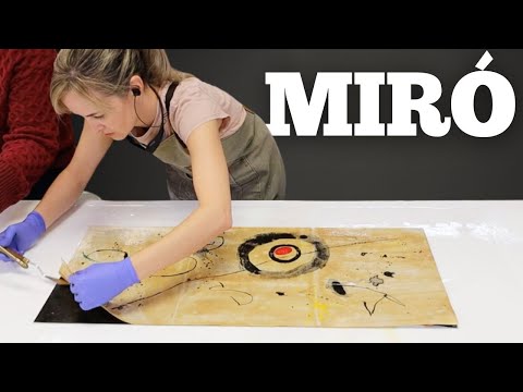 Demounting a Miró Print