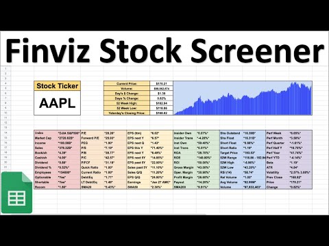 Finviz Stock Screener in Google Sheets! (Build your own Stock Screener!)