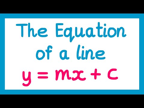 Equation of a Line - GCSE Maths