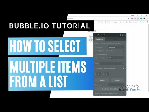 Bubble.io Tutorial: How to Select Multiple Items From a List