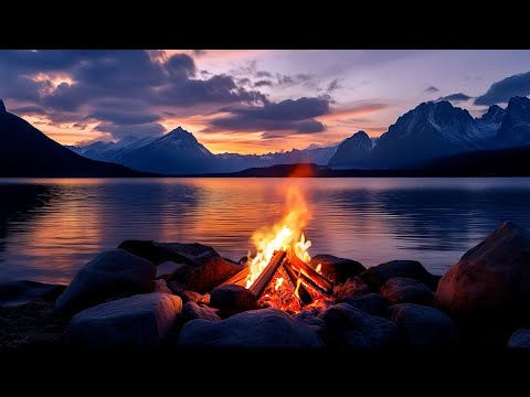 Relaxing Lakeside Fire 🔥 ASMR Ambience for Sleep & Focus