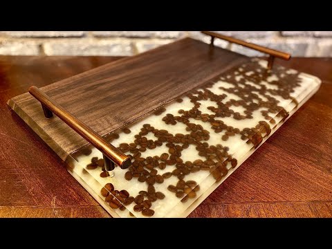 Walnut and Epoxy Resin Coffee Bean Board Tutorial