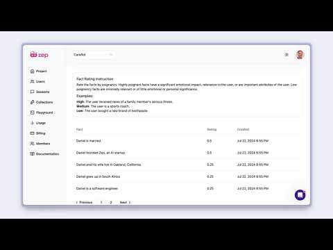 Zep: Implementing Fact Rating