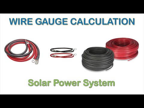 KALKULASYON ng WIRE GAUGE para SOLAR POWER SYSTEM