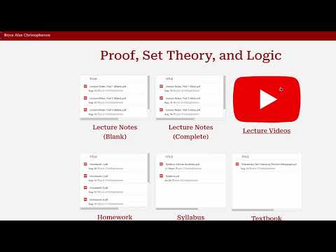 Proof, Set Theory, and Logic - Syllabus Day