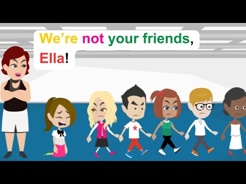 Ella has no friends at the boarding school - English Funny Animated Story - Ella English