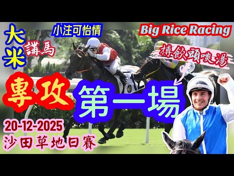 香港賽馬 專攻第一場 20-12-2025 沙田草地日賽 (全場分析拆局，是次策略 : WP馬胆 + 單棍或一拖二)