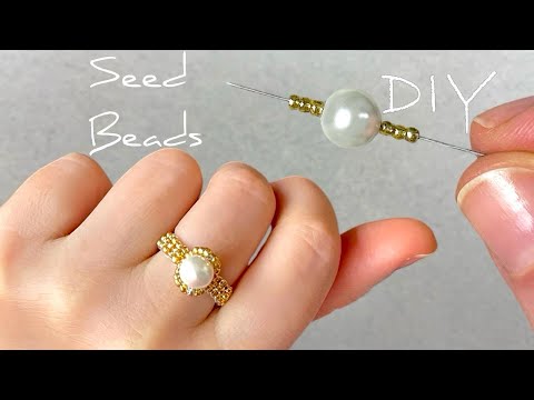 Wow, LOOK at This Beauty! Easy Beaded Ring Tutorial for Beginners: Pearl and Beads Jewelry Making