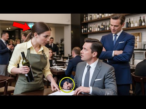 Billionaire Thinks She Can’t Read the Contract — Waitress Points Out One Line That Saves Him