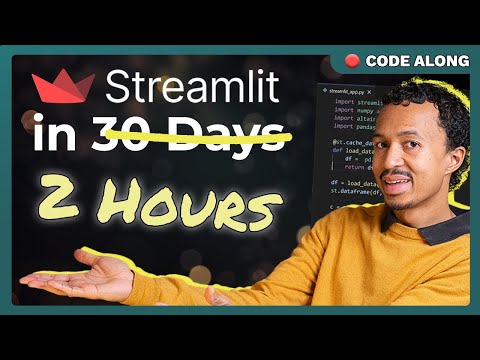 Learn Streamlit from Scratch - Live Coding the 30 Day Challenge