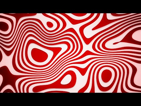 🎯 Red & White Paper Cut Striped Wavy Abstract Background Loop +PREMIUM 60FPS version