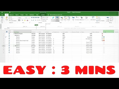 Create status indicators in Microsoft Project to identify late tasks - Very Easy |NiksProjects
